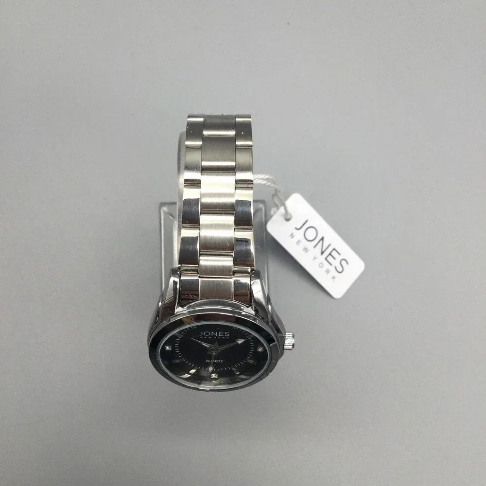 Jones New York Womens Watch 28mm Black Dial with Tag JNW2419L New Battery 7.75